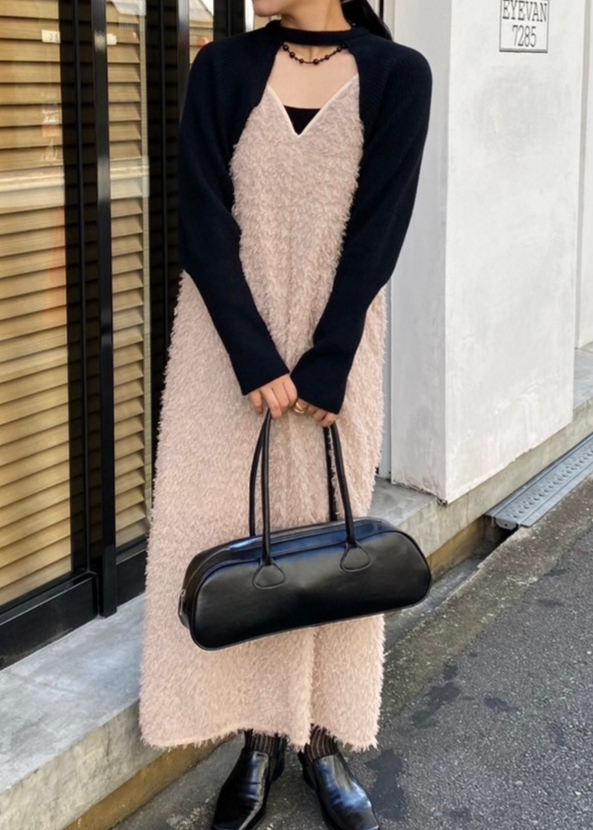 mix lame shaggy camisole onepiece