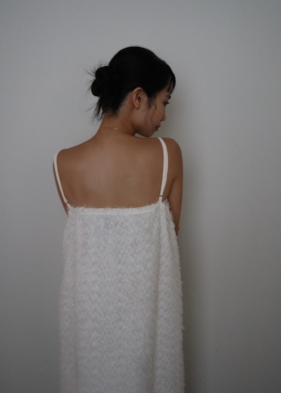 mix lame shaggy camisole onepiece