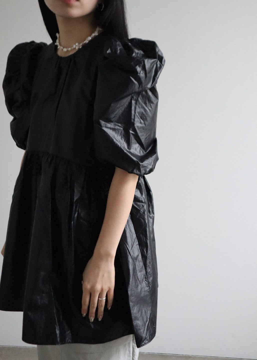 puff sleeve mini dress