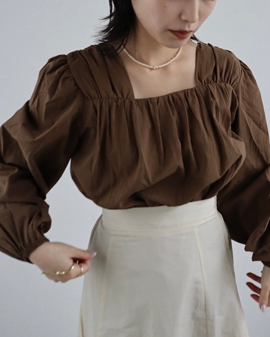square neck blouse