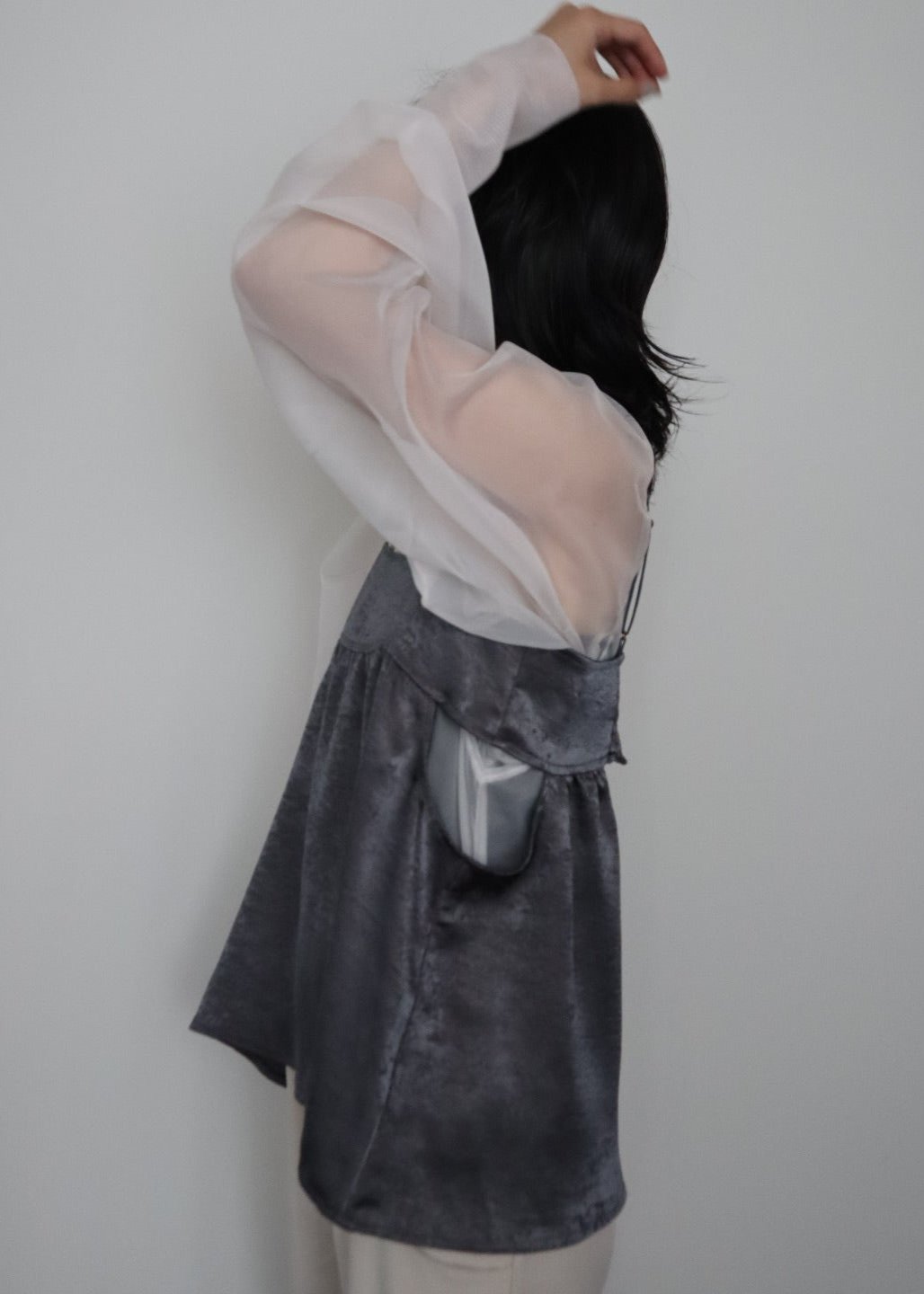 double satin cut bustier