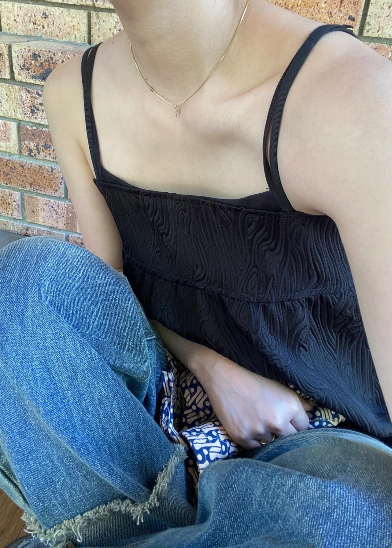 jacquard cut bustier