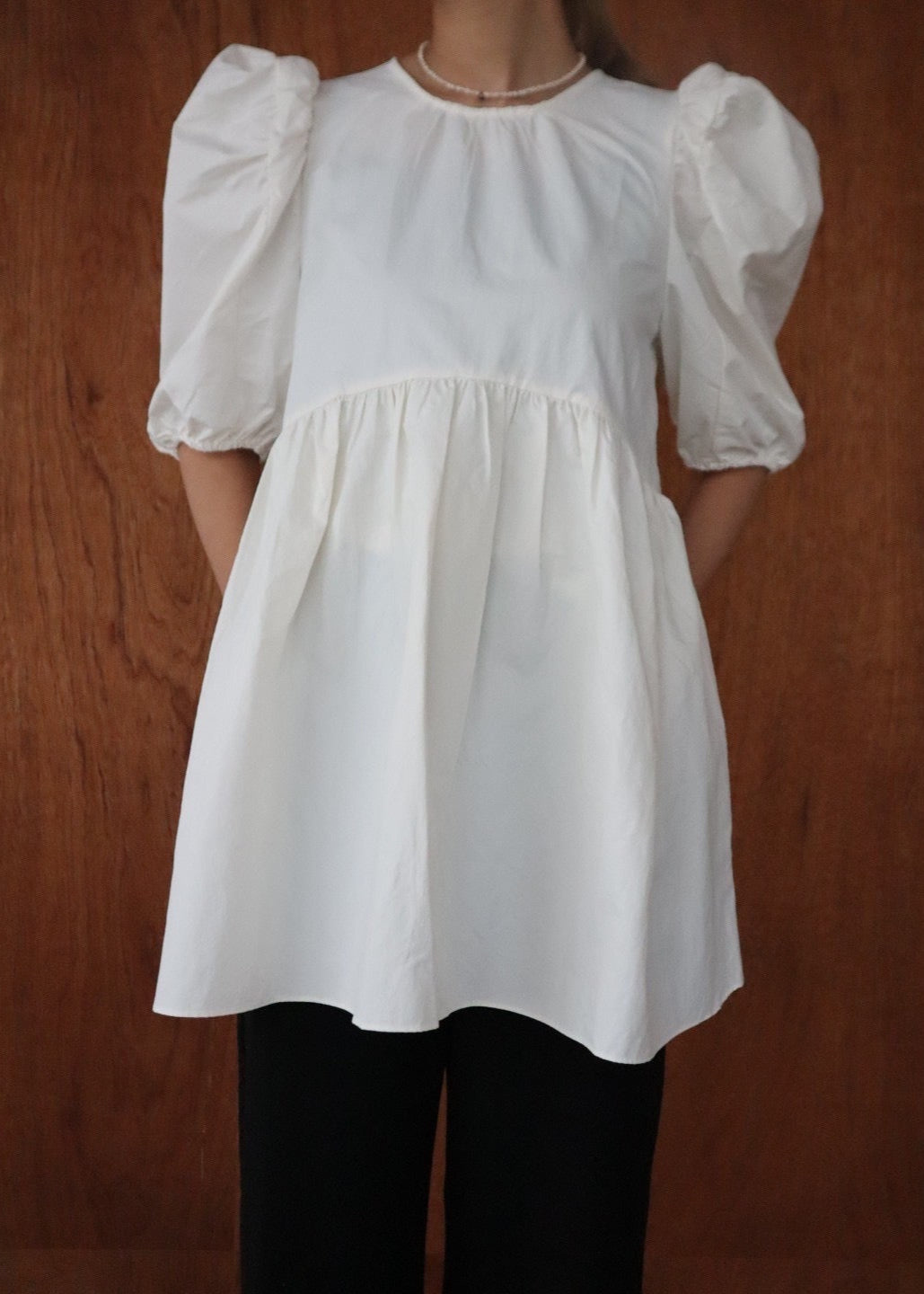 puff sleeve mini dress