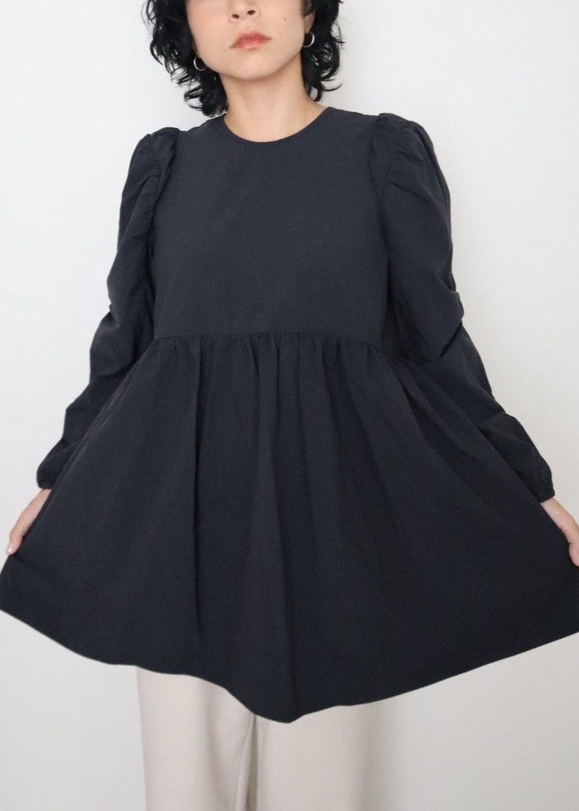 back ribbon mini dress