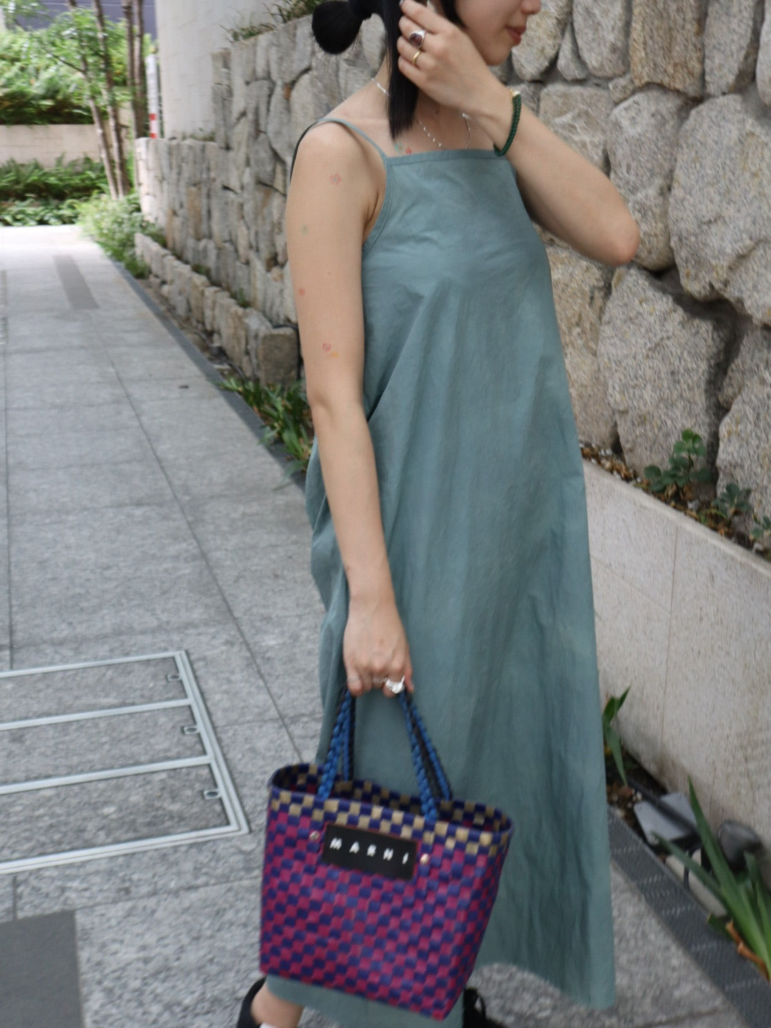 marble color camisole onepiece