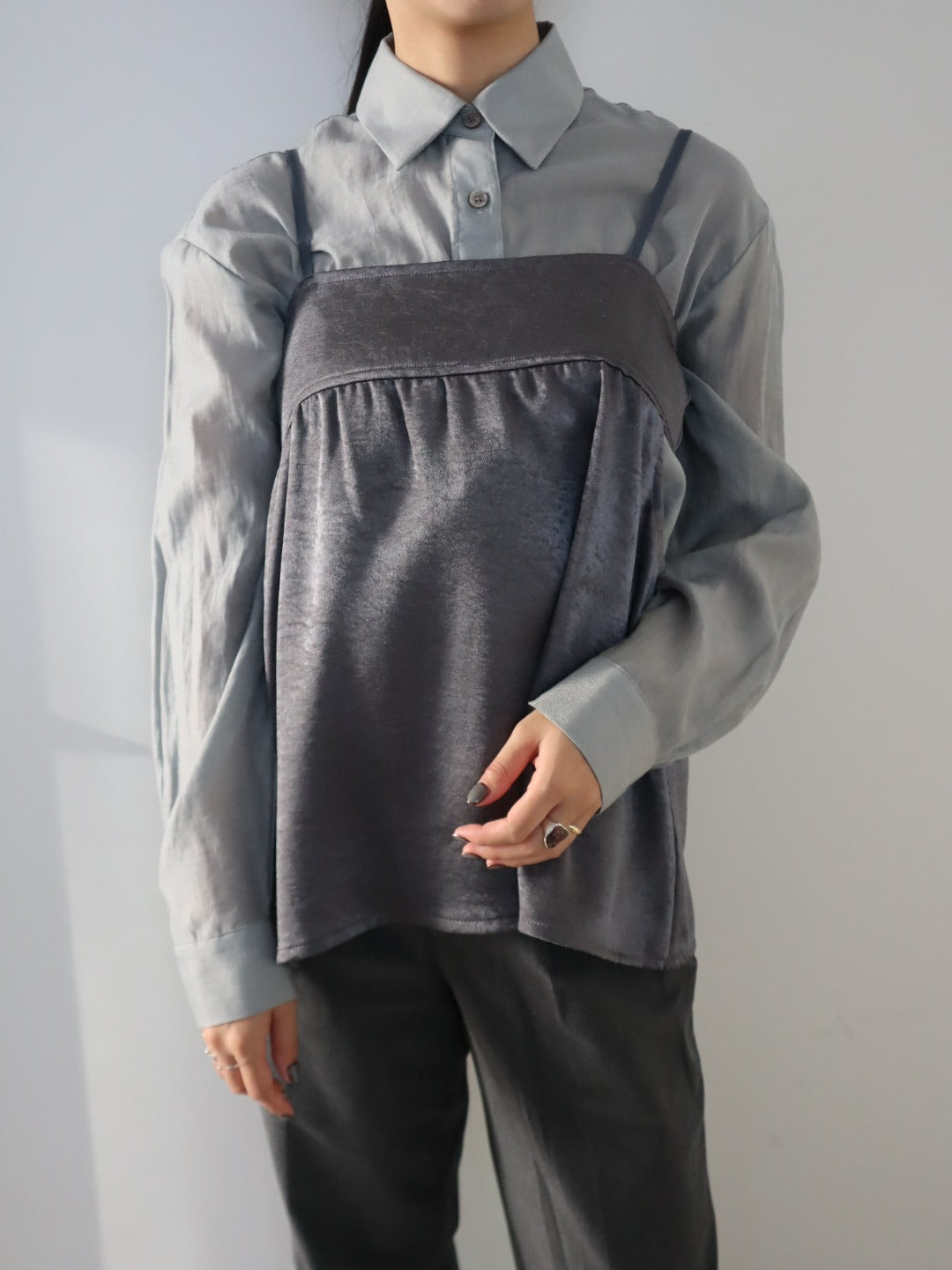 double satin cut bustier