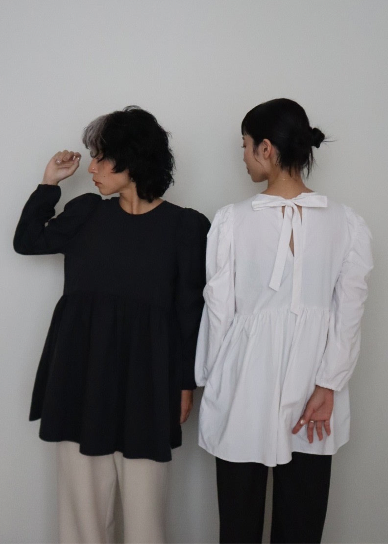 back ribbon mini dress