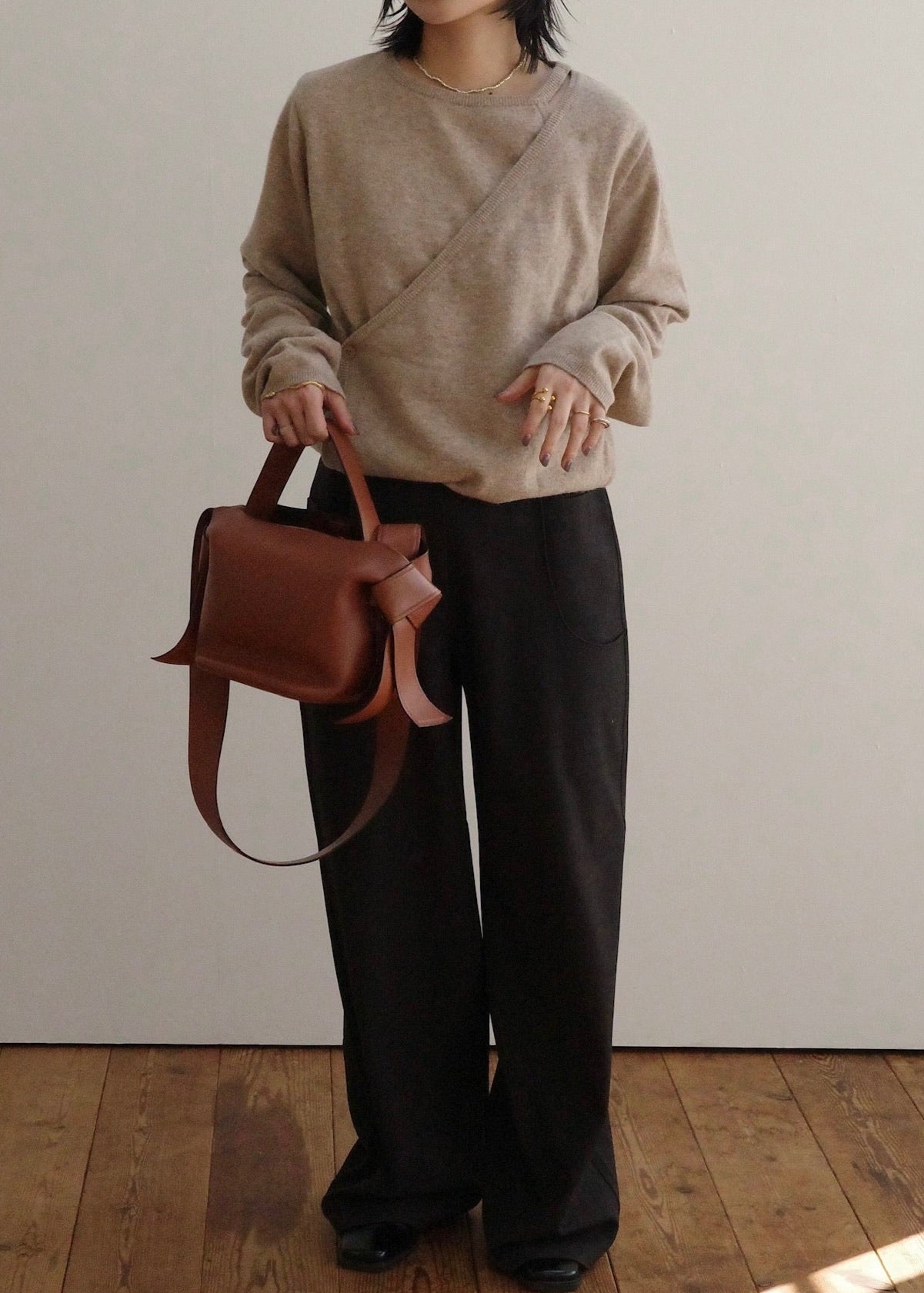 double pocket wide pants