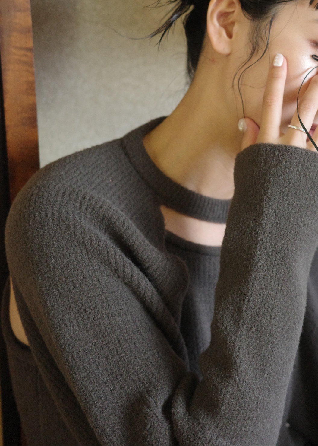 long knit camisole onepiece