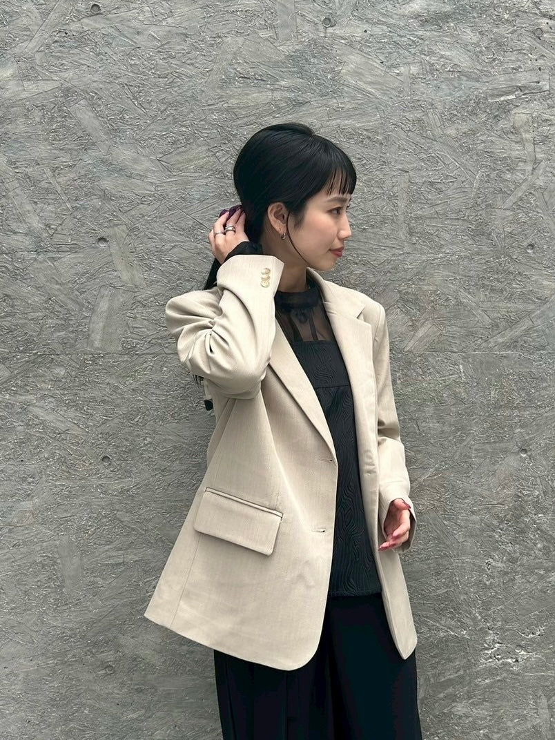 earth color tailored jacket
