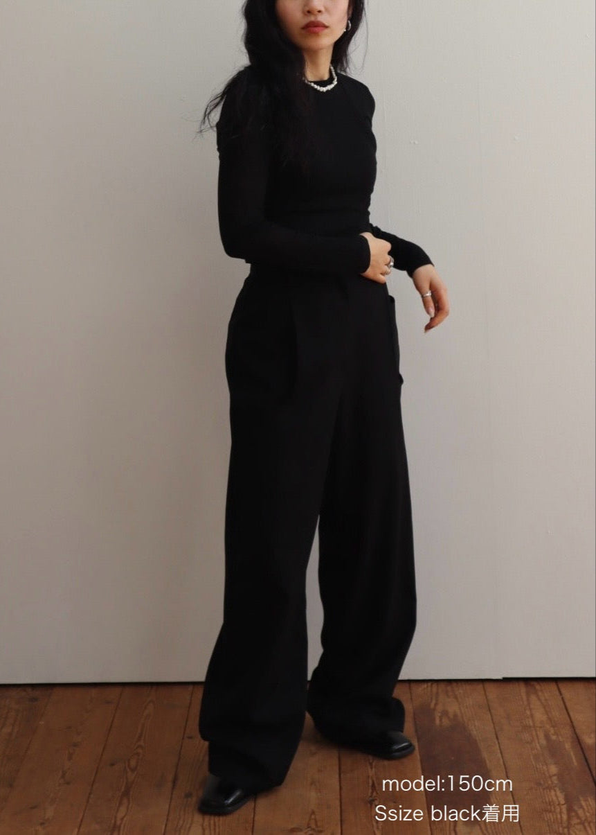 double pocket wide pants