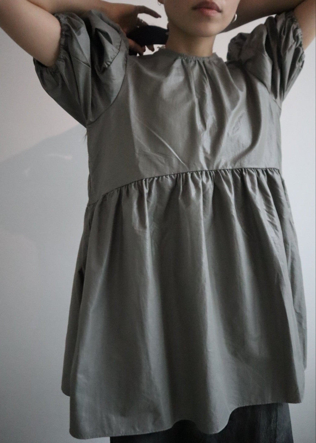 puff sleeve mini dress