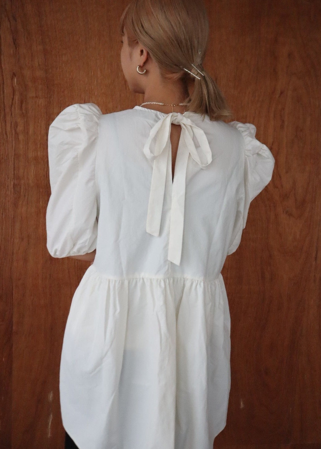 puff sleeve mini dress