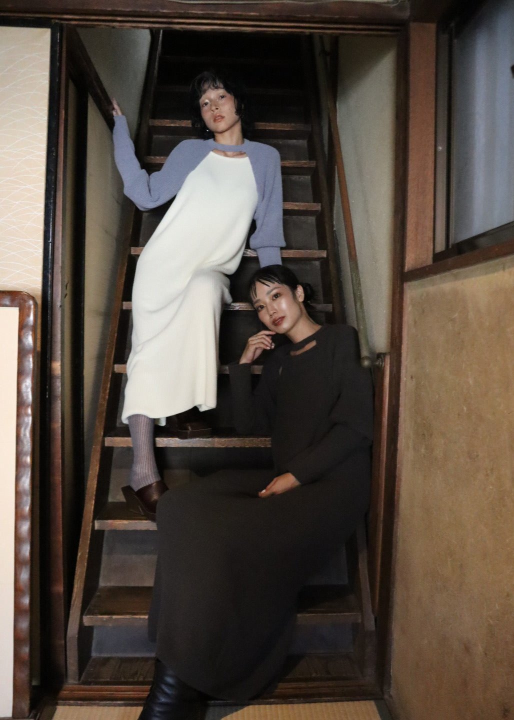 long knit camisole onepiece