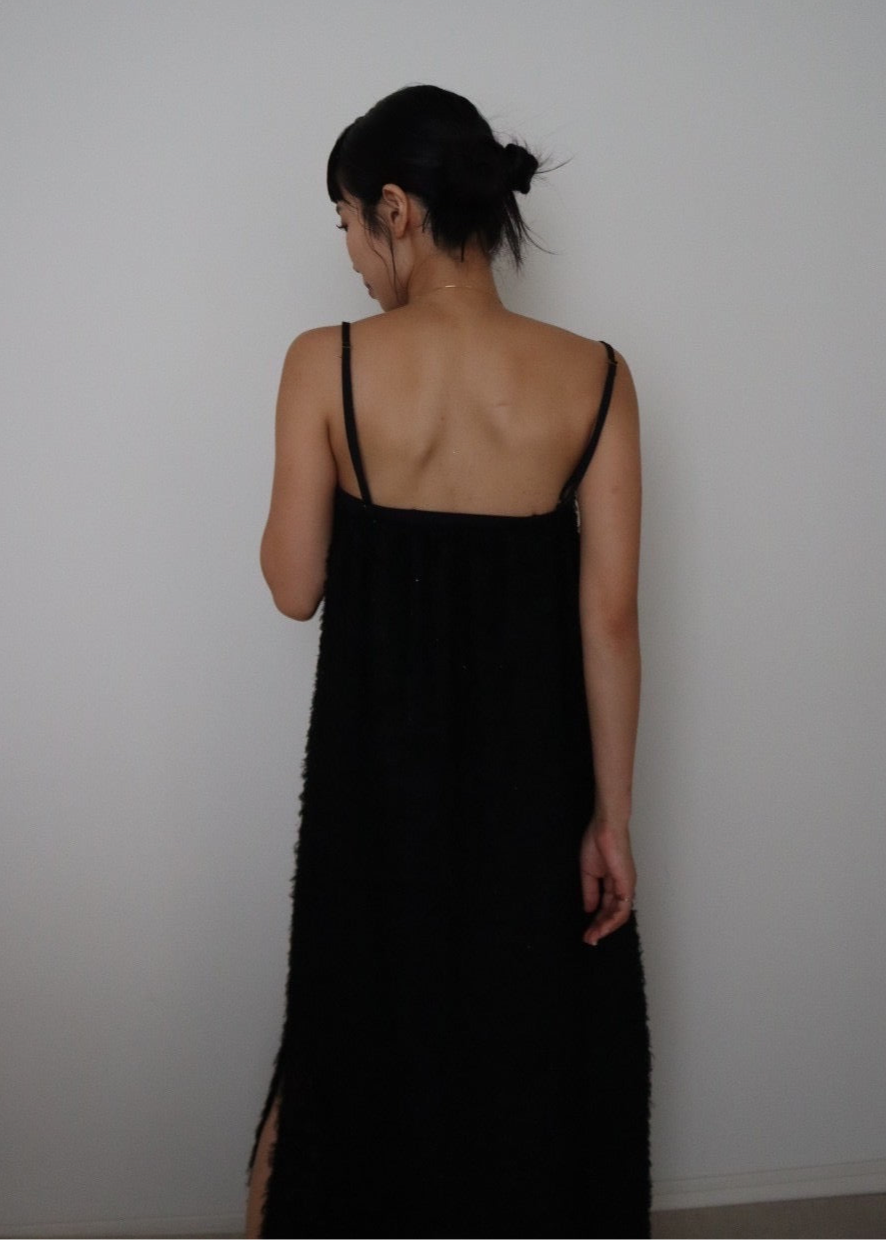 mix lame shaggy camisole onepiece