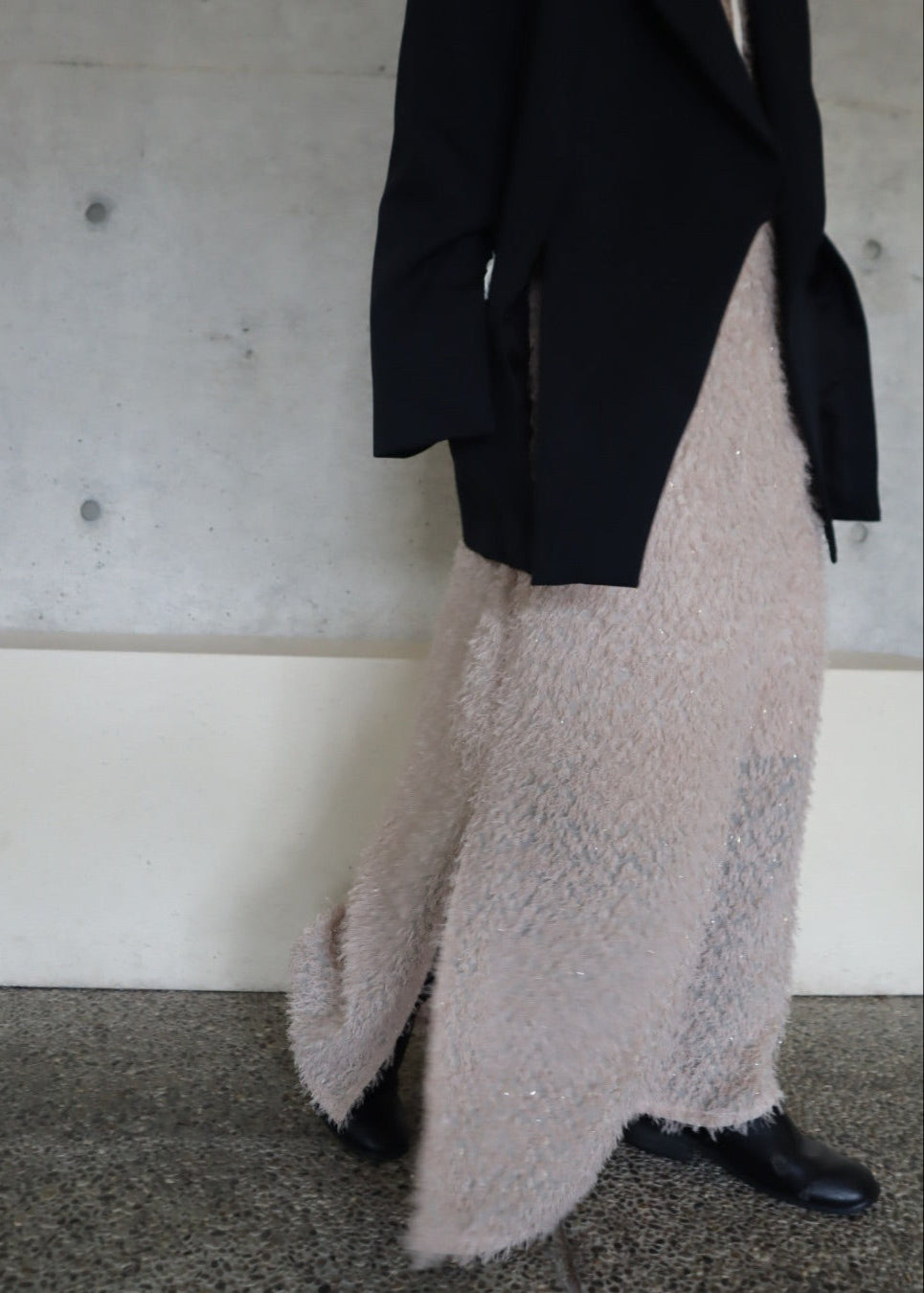 mix lame shaggy camisole onepiece