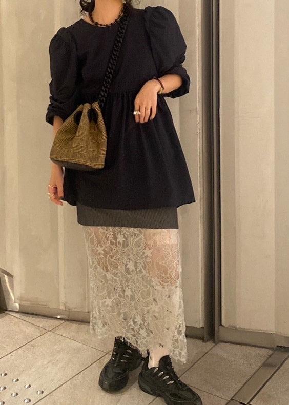 back ribbon mini dress