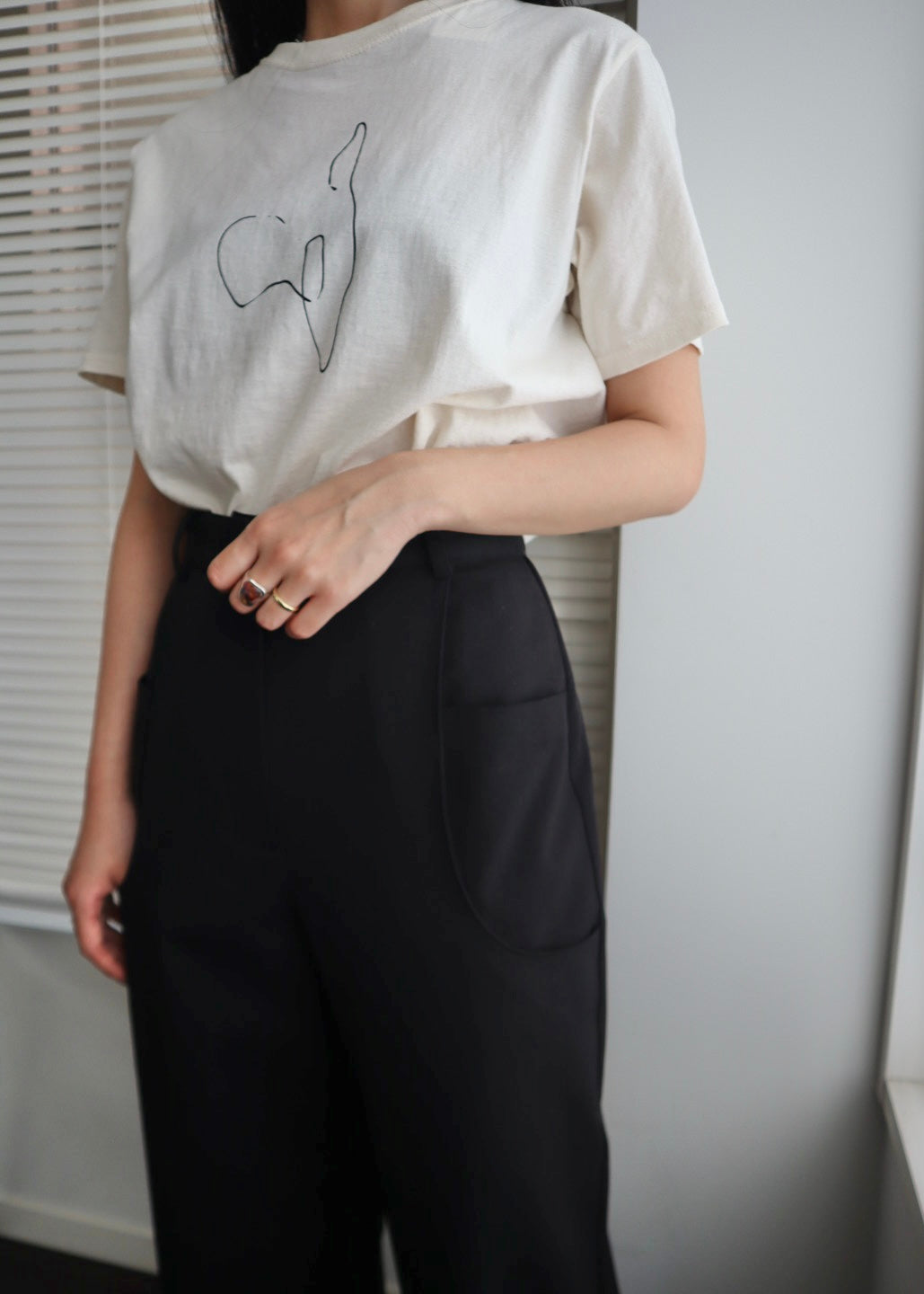double pocket wide pants