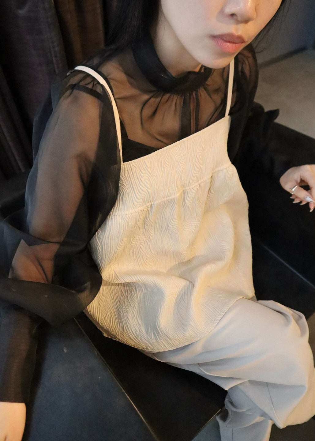 jacquard cut bustier