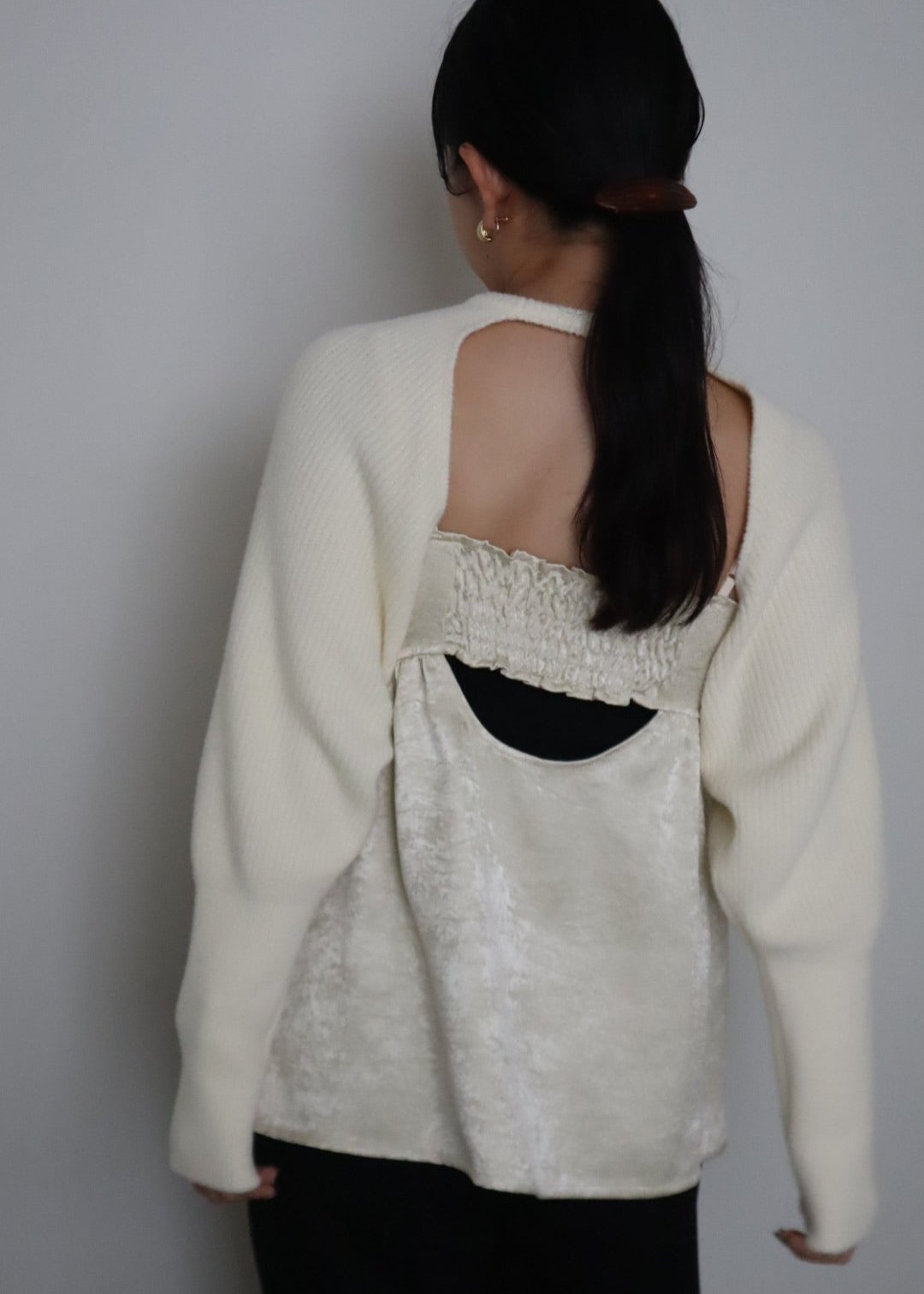 double satin cut bustier