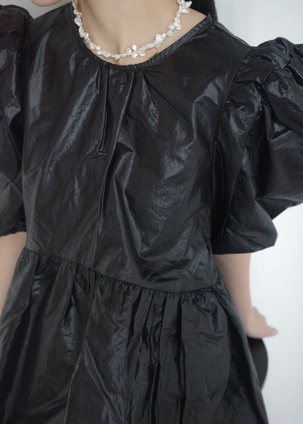 puff sleeve mini dress