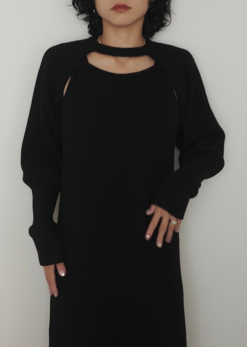 long knit camisole onepiece