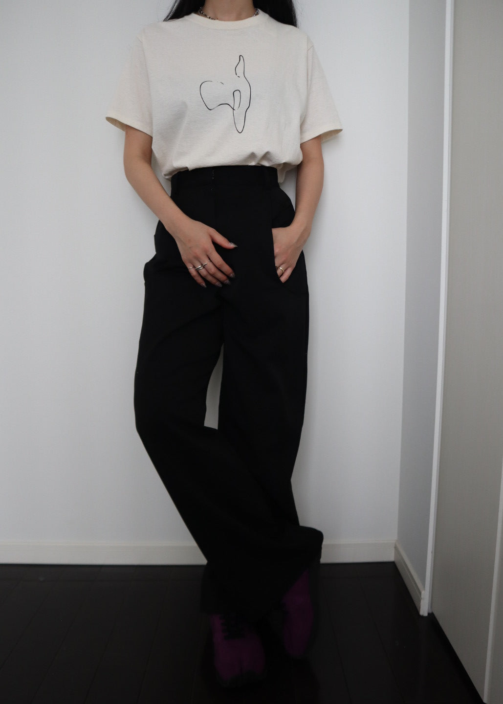 double pocket wide pants