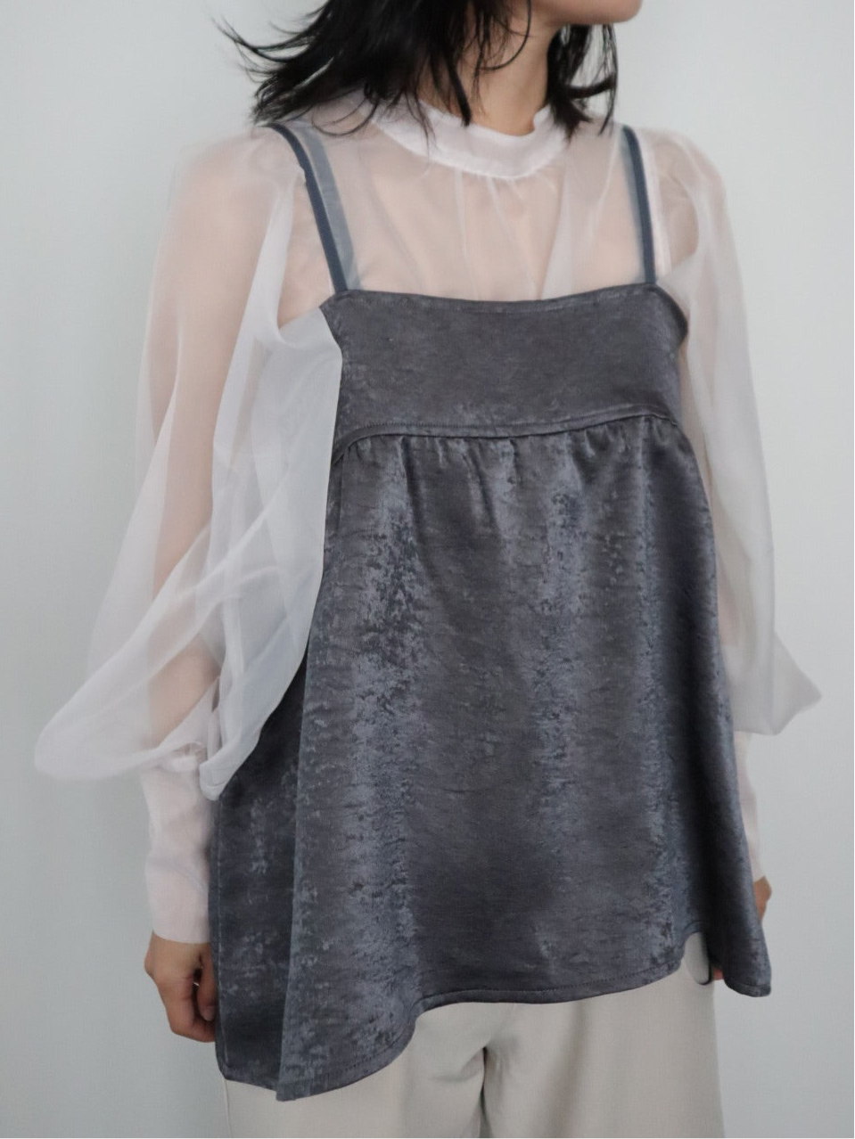 double satin cut bustier