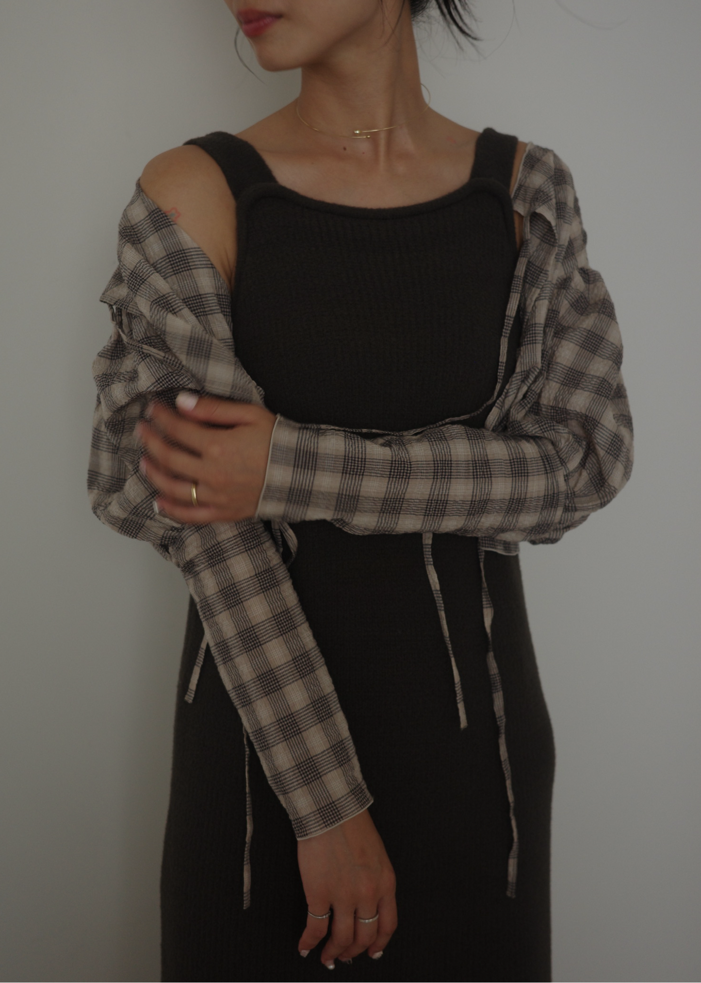 long knit camisole onepiece