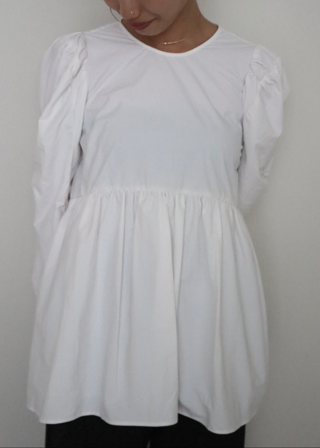 back ribbon mini dress