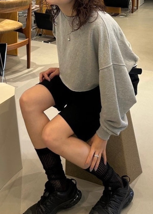 rib sheer high socks