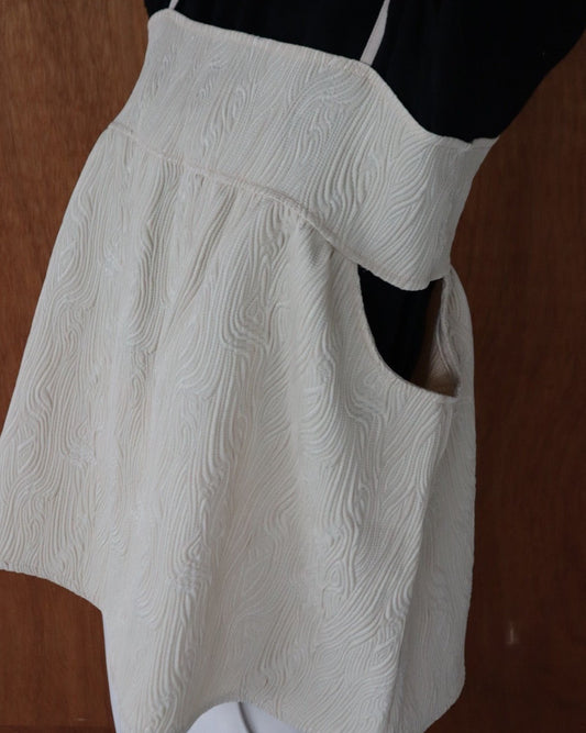 jacquard cut bustier