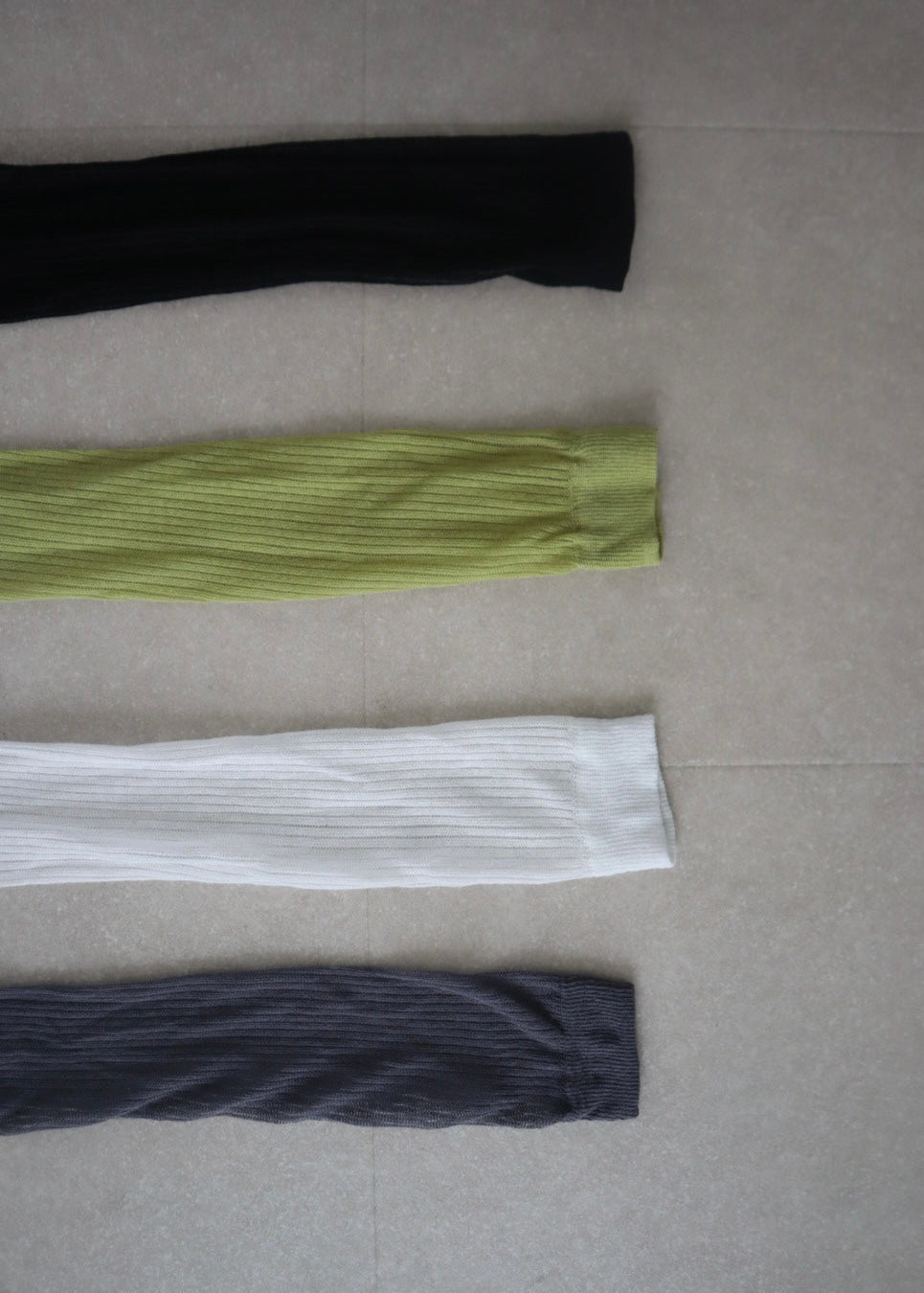 rib sheer high socks