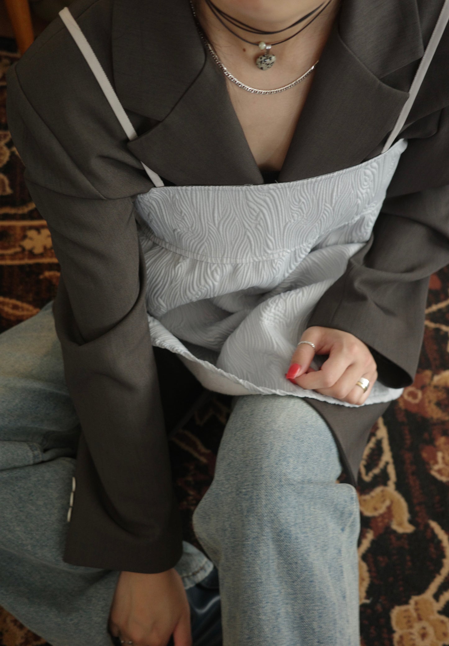 earth color tailored jacket